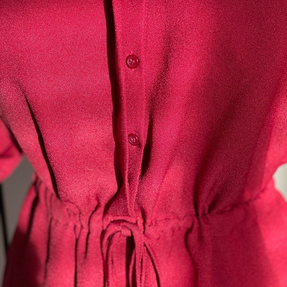Red Shirt Dress - Picture 5 of 9